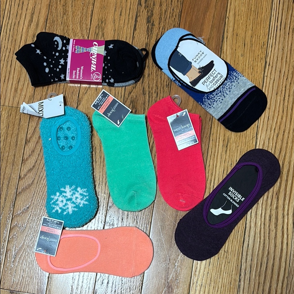 West Loop Black and Blue Casual Socks Collection